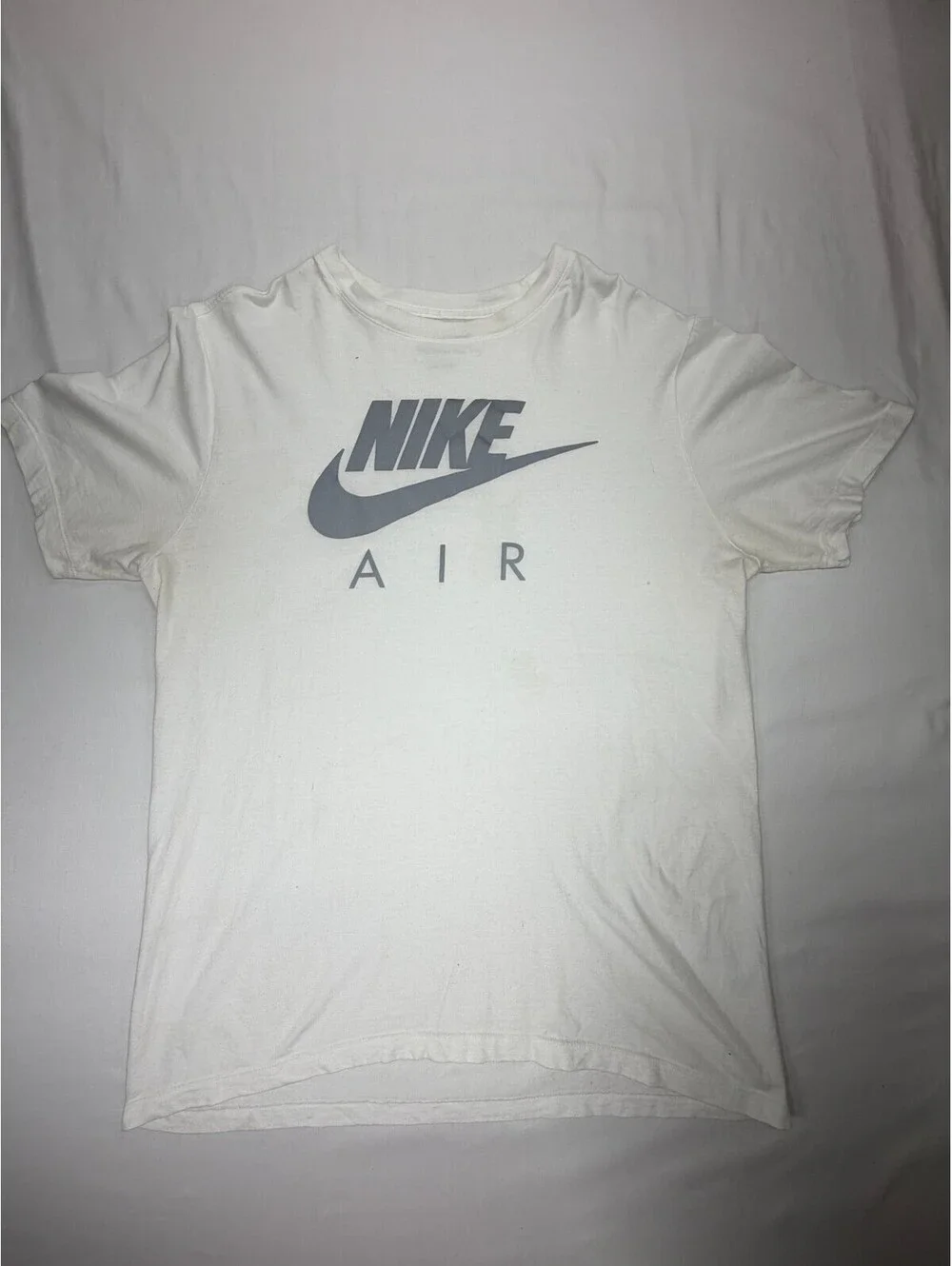 Nike AIr Men's T Shirt Short Sleeve The Nike Tee Graphic Print Size M White